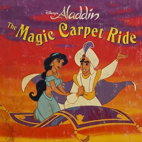 Little Golden Book Disney Aladdin The Magic Carpet Ride 1993 Hardcover Vintage - Picture 3 of 10